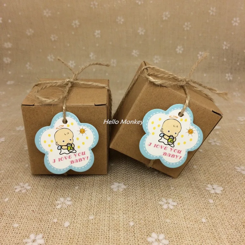 100 шт/партия крафт-бумага мешковины коробка конфет на свадьбу коричневые квадратные коробки для конфет поставки винтажные Свадебные украшения
