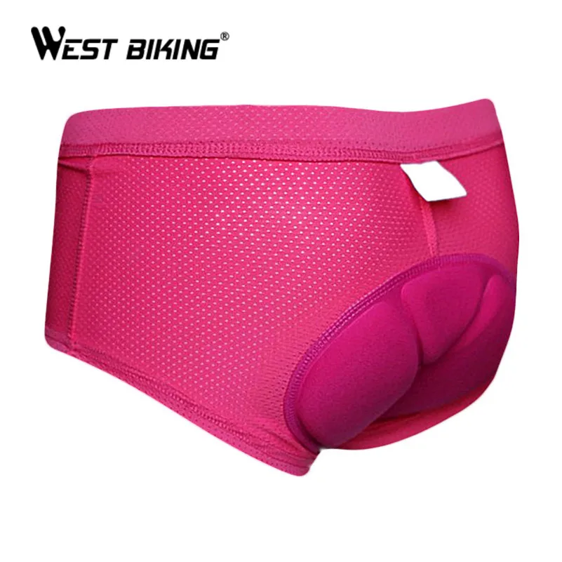 

WEST BIKING Women Cycle Underwear 3D Padded Bicycle Bike Shorts Silicone Foam Gel Anti-Sweat Breathable Cycle Short Underwear