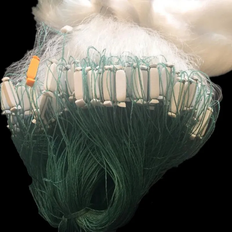 gill net H1.2m*L30M 3layer 6cm mesh sink net fish trap sticky fishing net outdoor red de pesca reservoir fishing network nylon
