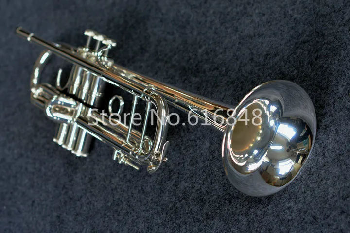 Unbranded Can Customizable Bb Trumpet Instrument Brand Quality Brass Tube Silver Plated Surface With Case Mouthpiece