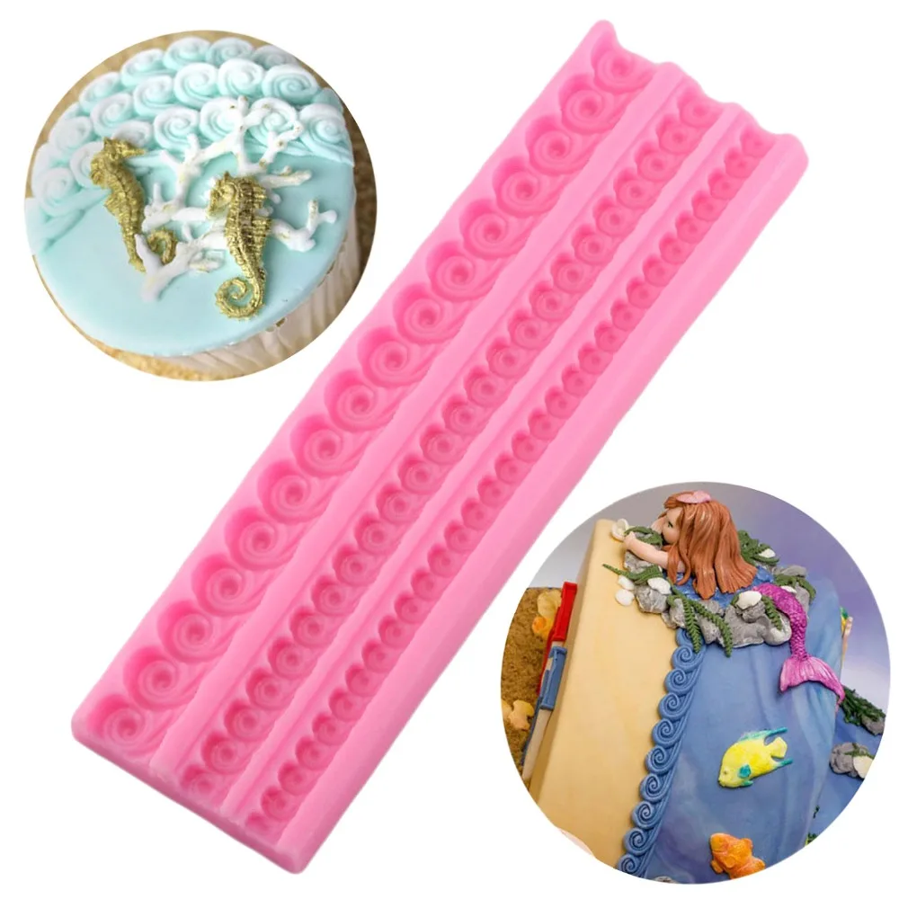 

Fondant Silicone Mold Cake Mold Pearl Spindrift Pattern Silicon Mould For Fondant Cake Decorating Tools Silicone Lace Mat