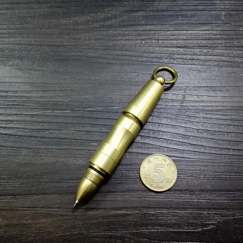 Mini Thicken Brass Precision Cap EDC Portable Copper Pen Keychain