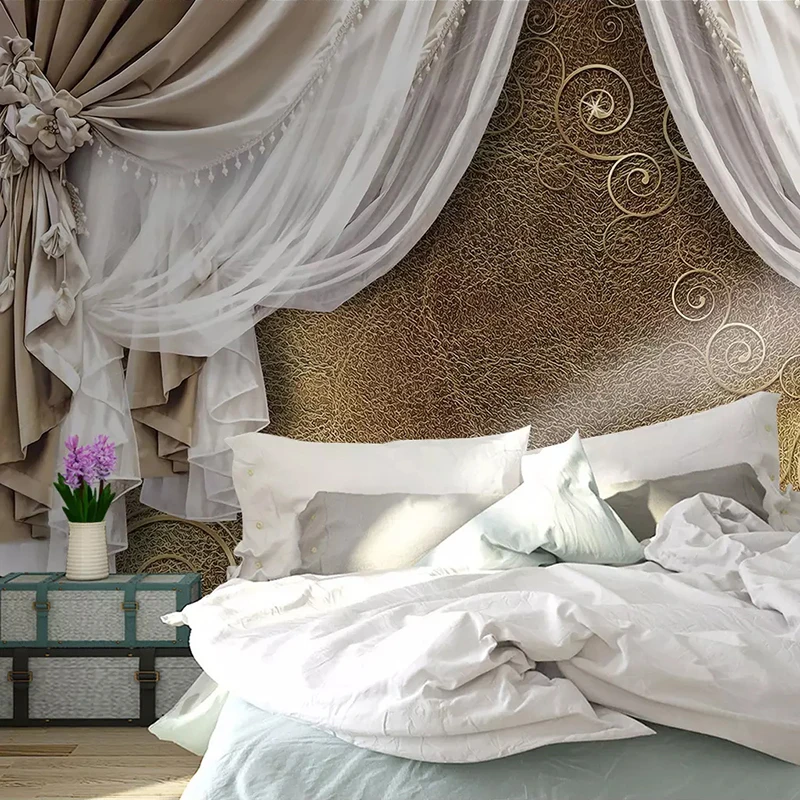 Custom Mural Wallpaper 3D European Style Curtain Lace Modern Creative Design Wall Painting Living Room Bedroom Art Wallpaper 3D Custom Mural Wallpaper 3D European Style Curtain Lace Modern Creative Design Wall Painting Living Room Bedroom Art Wallpaper 3D