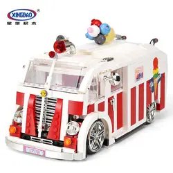 Xingbao натуральная 08004 1000 шт. дизайн серии мороженое автомобиль набор строительных блоков Кирпичи Детские развивающие игрушки модель подарки