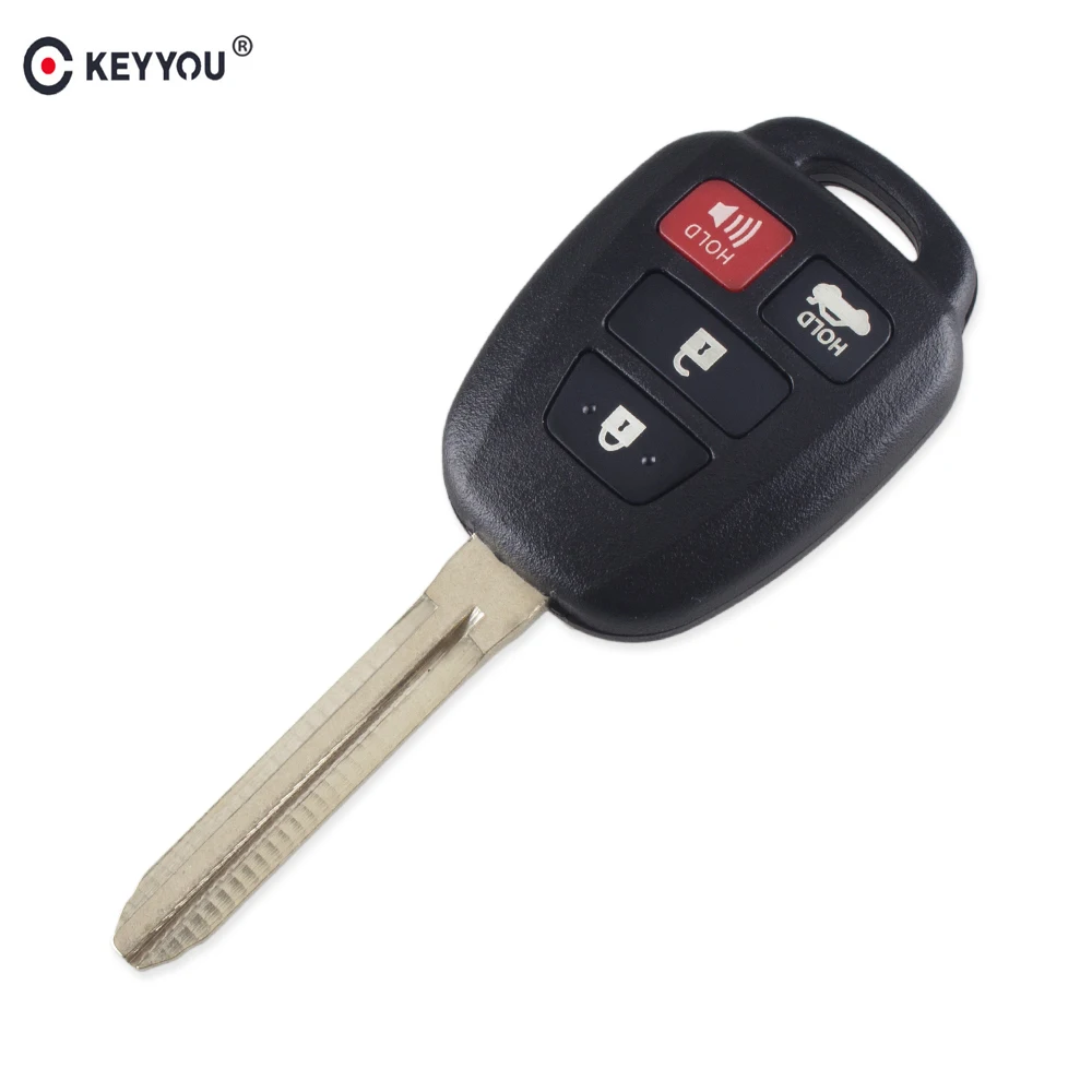

KEYYOU 4 Buttons Smart Remote Control Car Key For Toyota Camary Corolla Fob 314.4 MHZ FCCID:HYQ2BEL With H Chip Uncut Blade
