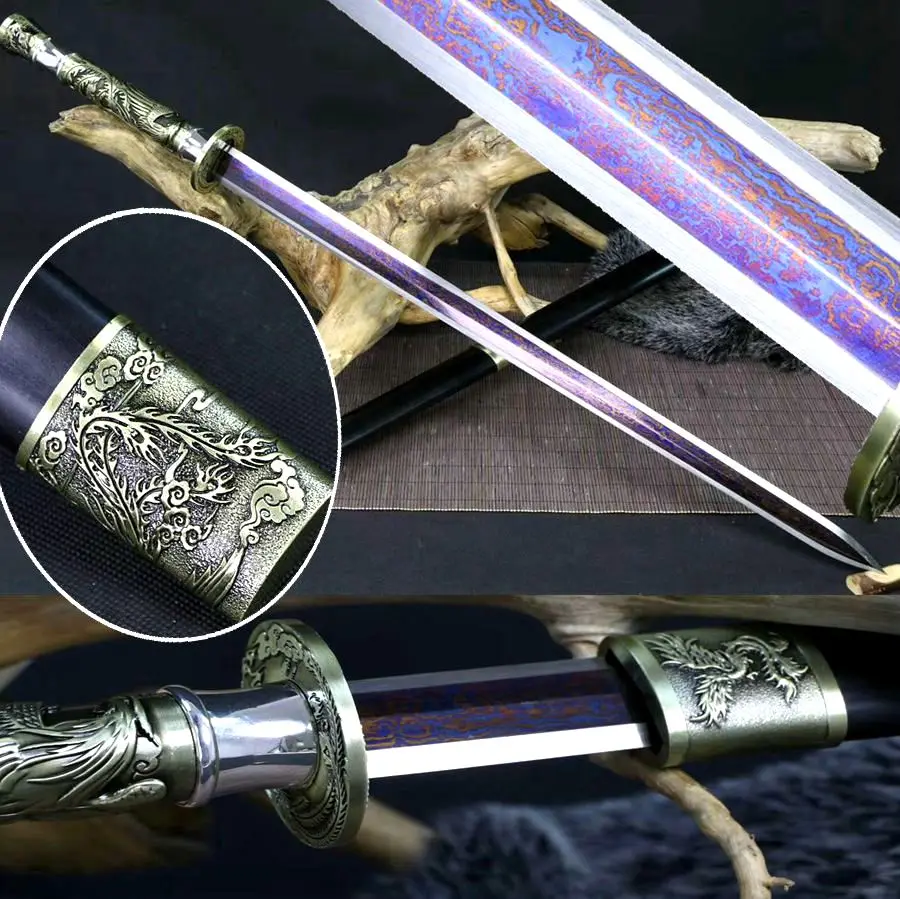 Strong Metal Handle Chinese KungFu Dao Sword Han King Battle Jian Blade