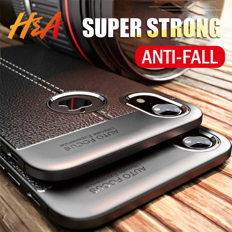 H&A Litchi Leather Pattern Phone Case For Apple iPhone X