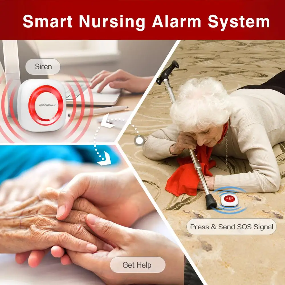 Wireless SOS Panic Button Alarm System Emergency Help Alarm System Security Home for Old People Disable 90db Loud Sound Alarm Wireless SOS Panic Button Alarm System Emergency Help Alarm System Security Home for Old People Disable 90db Loud Sound Alarm