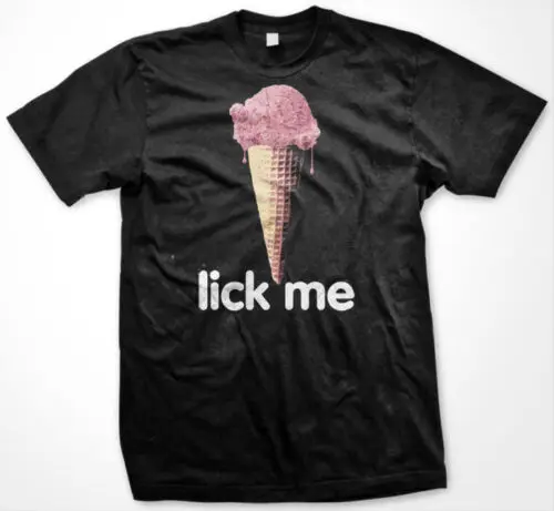 Новые повседневные мужские футболки с коротким рукавом Lick Me T-Shirt2019 оральный секс