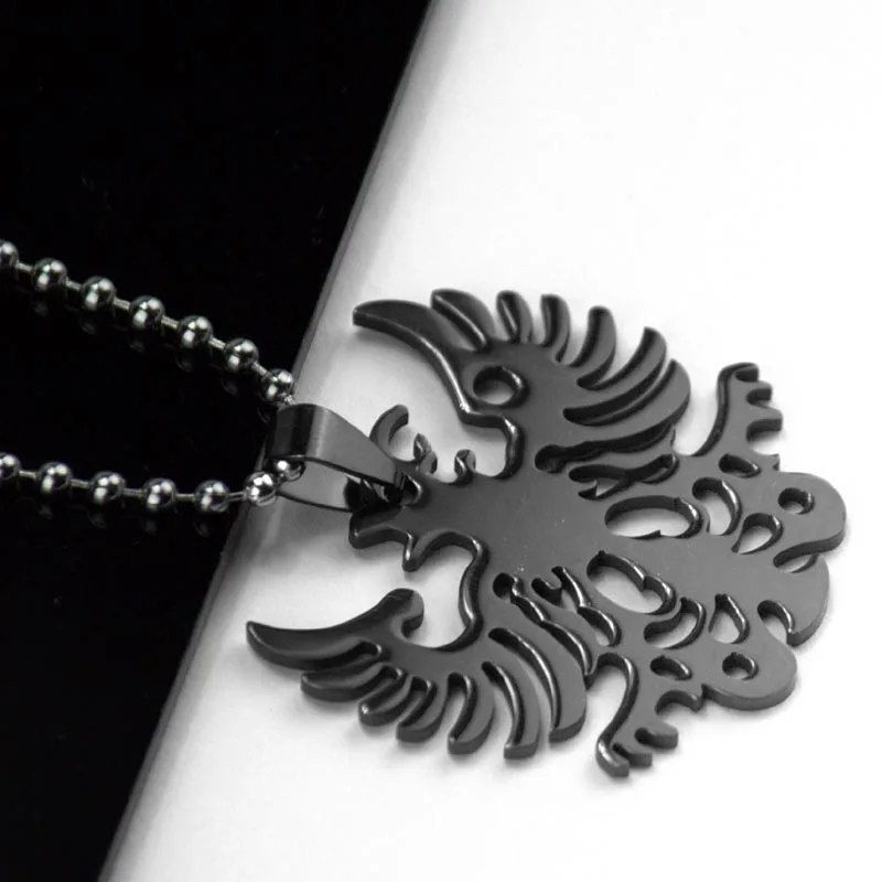 

Free shipping 1pcs Anime Charming Pendant Black Necklaces Titanium Steel Pendants Jewelry Eagle Owl Free Chain Marvel Super Hero