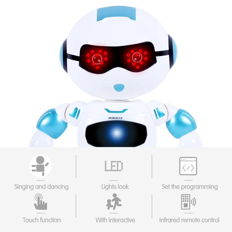 Забавная головка Сенсорная Функция робот танцующий пение фигурка управления RC робот игрушка для мальчиков детские подарки на день рождения