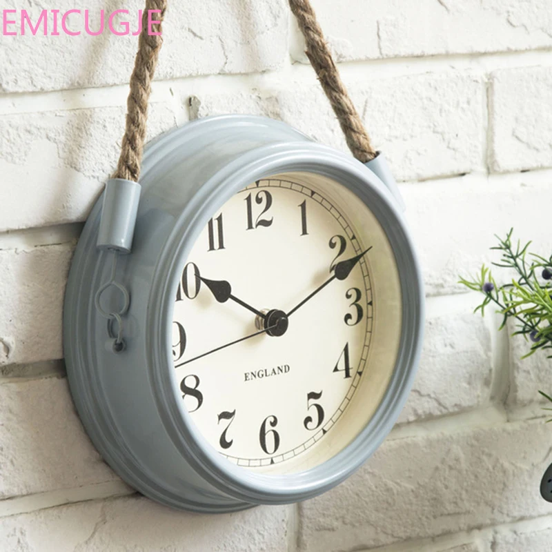 Гостиная ковкое железо металл часы кварцевые часы в творческом стиле личность Nordic современный минималистские часы настенные часы