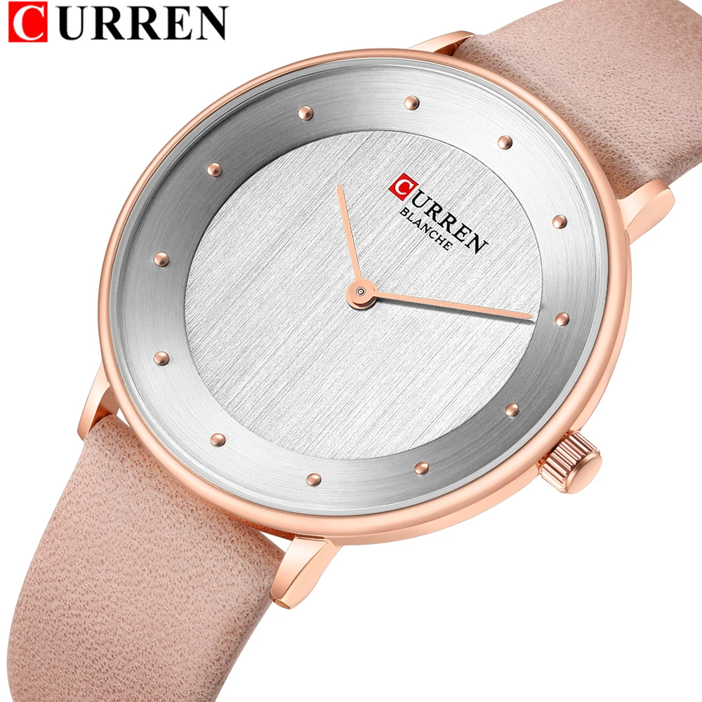 

Fashion Simple Ladies Watches Design Comfortable Leather Quartz Womens Wrist Watch CURREN Brand New Female Watch bayan kol saati