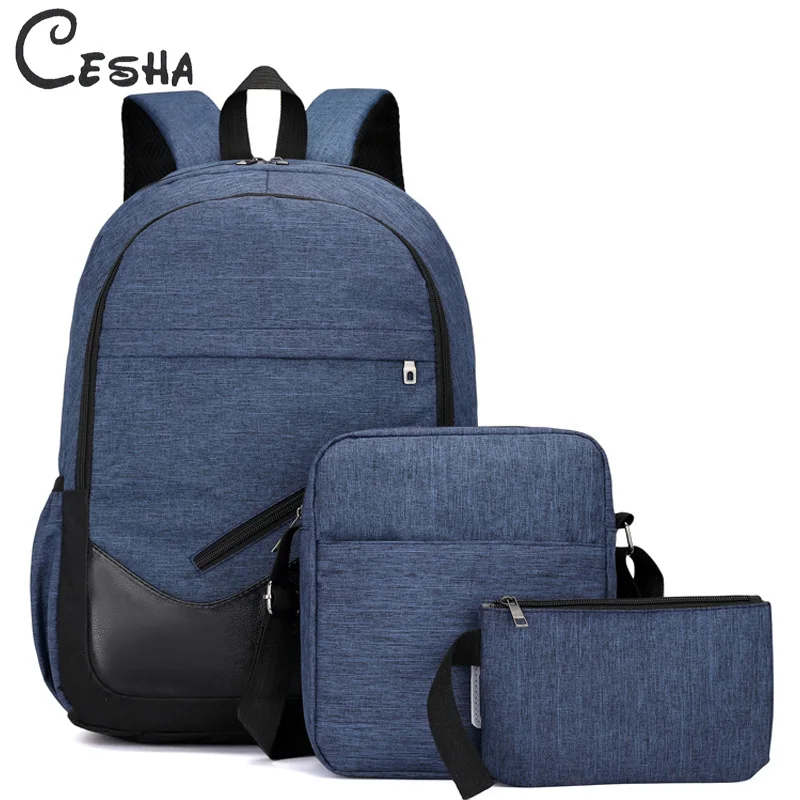 3Pcs/Lot School Backpack For Teenager Fashion School Bag Shoulders Bags Large Capacity Durable Oxford SchoolBag Backpack Mochila