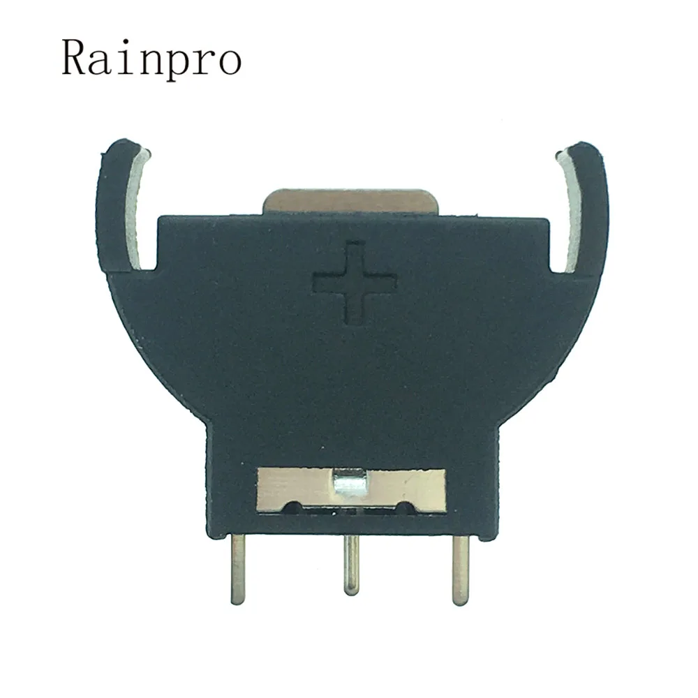 

Rainpro 10pcs/lot BS-5 3V CR2032, CR2025 vertical three straight pins button environmental friendly battery seat battery buckle