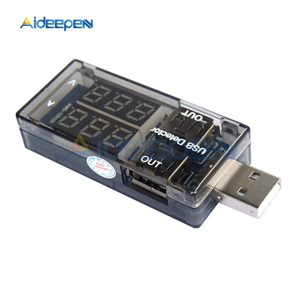 USB зарядное устройство Доктор цифровой двойной дисплей Зарядка батареи Вольтметр Амперметр измеритель тока USB детектор умная функция