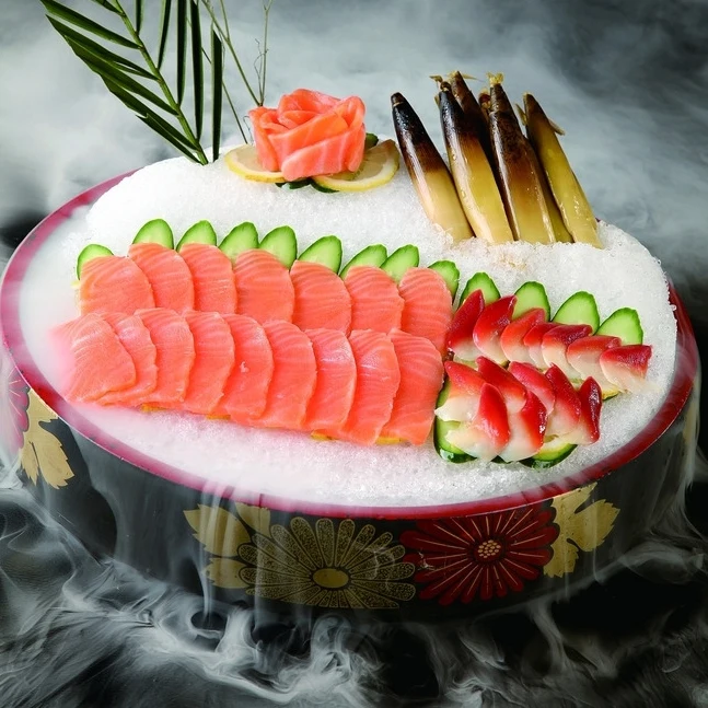 

25cm 30cm 36cm Sashimi Serving Tray Japanese Food Seafood Plate Restaurant Chrysanthemum Sushi Plate