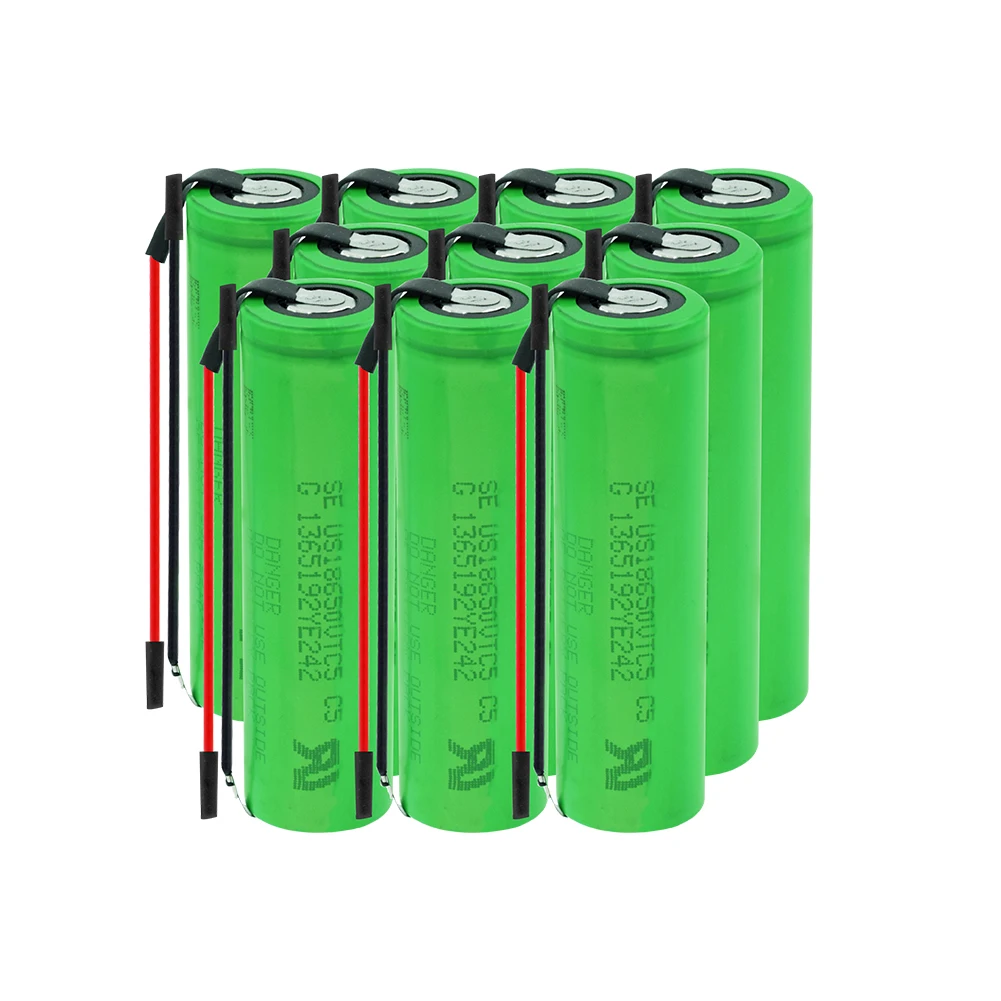 Новая VTC5 18650 батарея 30A высокий расход 3,7 в 2600 мАч US18650VTC5 литиевая 18650 перезаряжаемые батареи для фонарика+ DIY Linie - Цвет: 10 Pieces