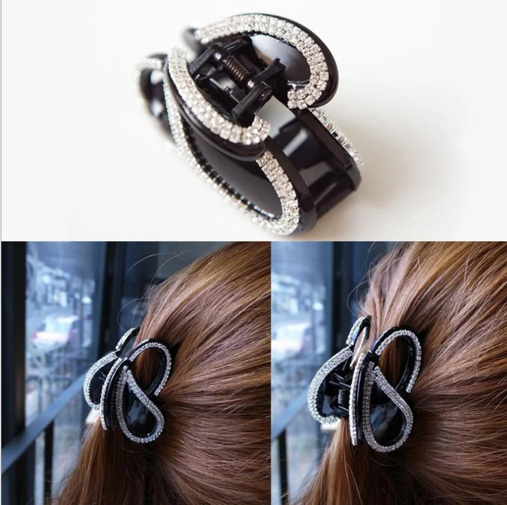 

Rhinestone Bowknot Love Large Hair Claws