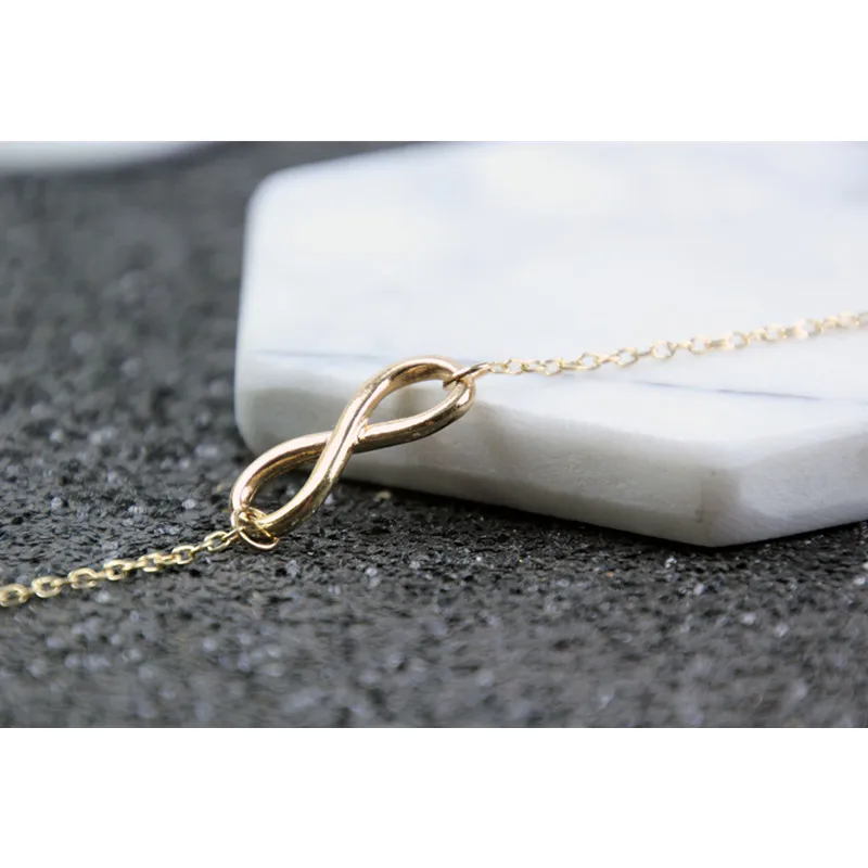 Регулируемый браслет-цепочка золотистого цвета для женщин, простой дизайн, браслет с 8 цифрами для женщин, модное ювелирное изделие, подарок для девочки Q1