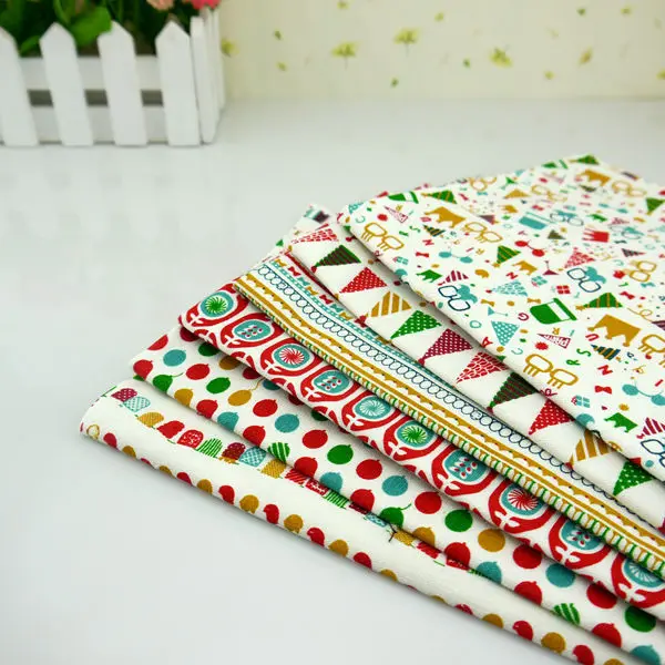 

Christmas Design Linen Fabrics Diy Cloth Sewing Tilda Cotton Fabric Patchwork Tissue Home Textile Woven Telas Fat Quarter Tecido