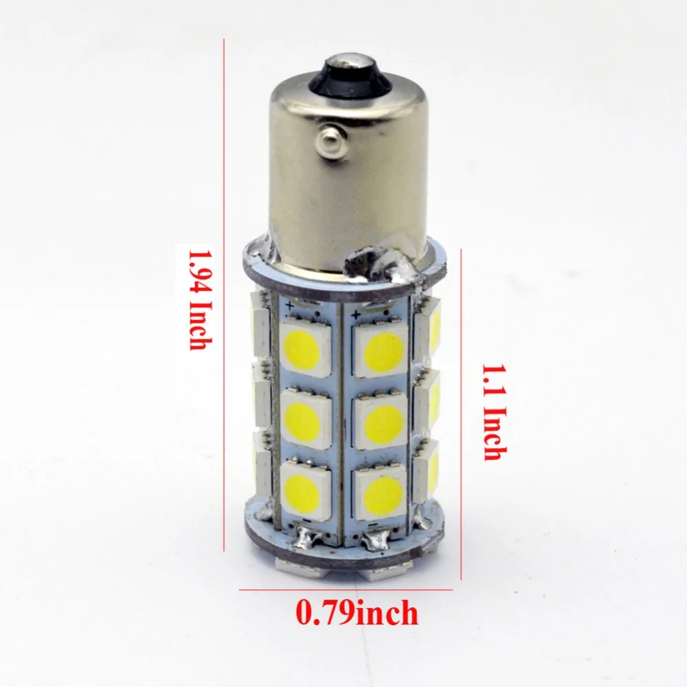 1 шт 4W DC6-30V P21/5 Вт 1157 BAY15D BA15D 1156 BA15S 27SMD 5050 светодиодный Клин Автомобильная Поворотная светодиодный сигнальный фонарь стоп-сигнала светильник внешние лампы белого цвета