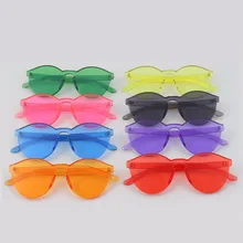 Цветные терапевтические очки, цветные прозрачные круглые супер ретро солнцезащитные очки-1 шт Упаковка