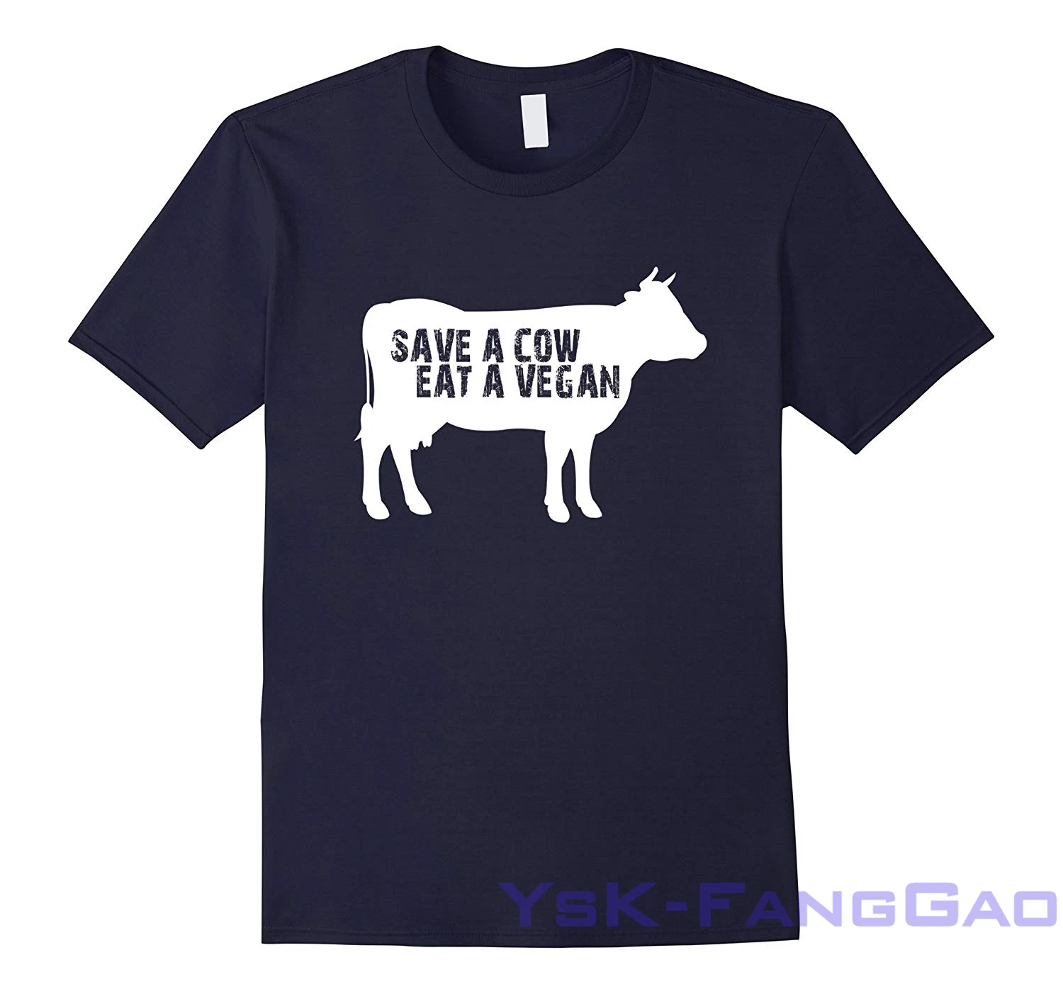 

Funny High Quality print men t shirt Save A Cow Eat A Vegan Funny Graphic Vegan T-Shirt women 100% cotton Short Sleeve tshirts