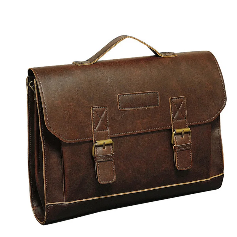Известный бренд искусственная кожа Crazy Horse Для мужчин Портфели Для мужчин сумка мужская сумка для ноутбука Бизнес сумка для путешествий