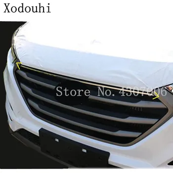 

For Hyundai Tucson 2015 2016 2017 2018 Car Bumper engine trim Front head Stainless steel Racing Grid Grill Grille frame 1pcs