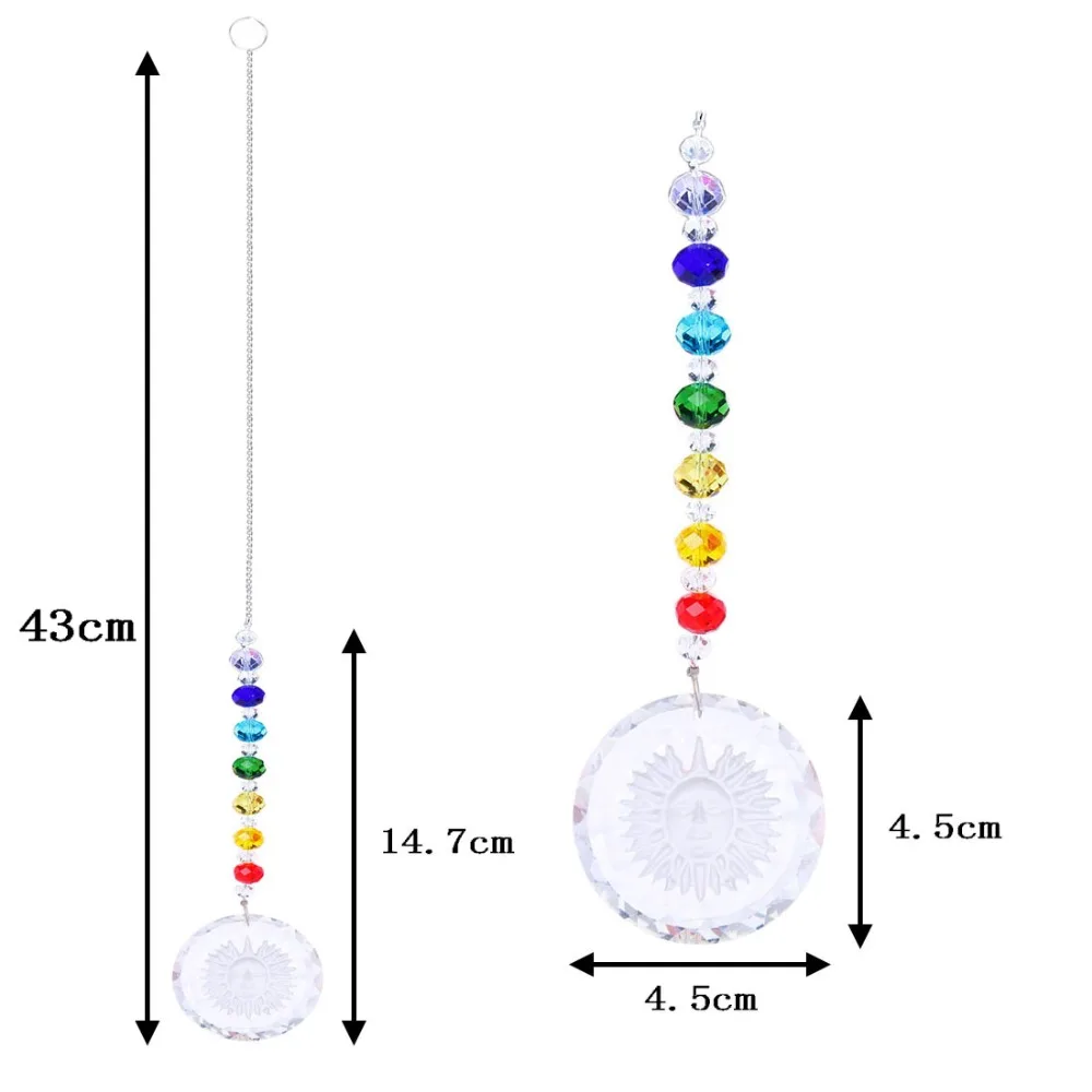От H& D(3 шт./компл. чакра в стиле «Ловца снов» с подсолнухом кулон Радуга висит с украшением в виде кристаллов Ловец Солнца для окна для дома и сада украшения подарок