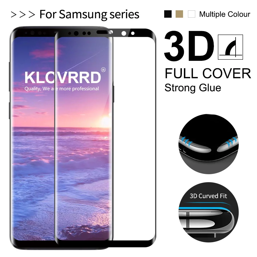 KLOVRRD 3D изогнутые полное покрытие Экран протектор для samsung Galaxy A6 A8 плюс 2018