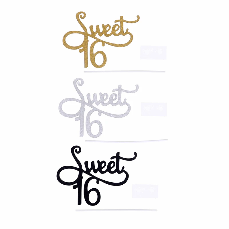 

Printed Satin Sash/Letters Rose Heart Party Banner Hanging 16th Birthday Party Themes Decoration Sweet 16 Cake Topper/Letters