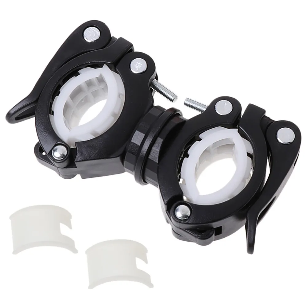 Perfect 360 Degree Rotation Cycling Bike Bicycle Flashlight Torch Mount LED Head Front Light Holder Clip Bicycle Accessories 2