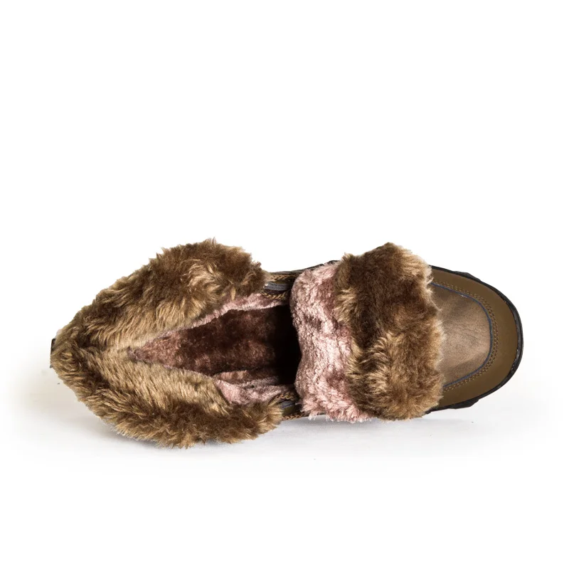 Мужская брендовая повседневная обувь зимняя кожаная бархатная теплая замшевая