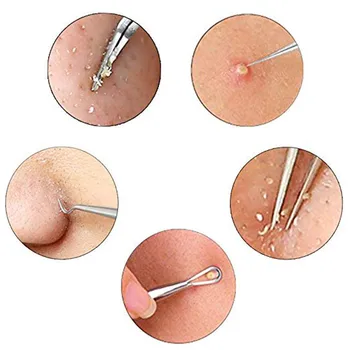

7 Pcs Hot Sale Pimple Blemish Blackhead Acne Needle Stainless Facial Acne Spot Pimple Remover Extractor Comedone Tool July8