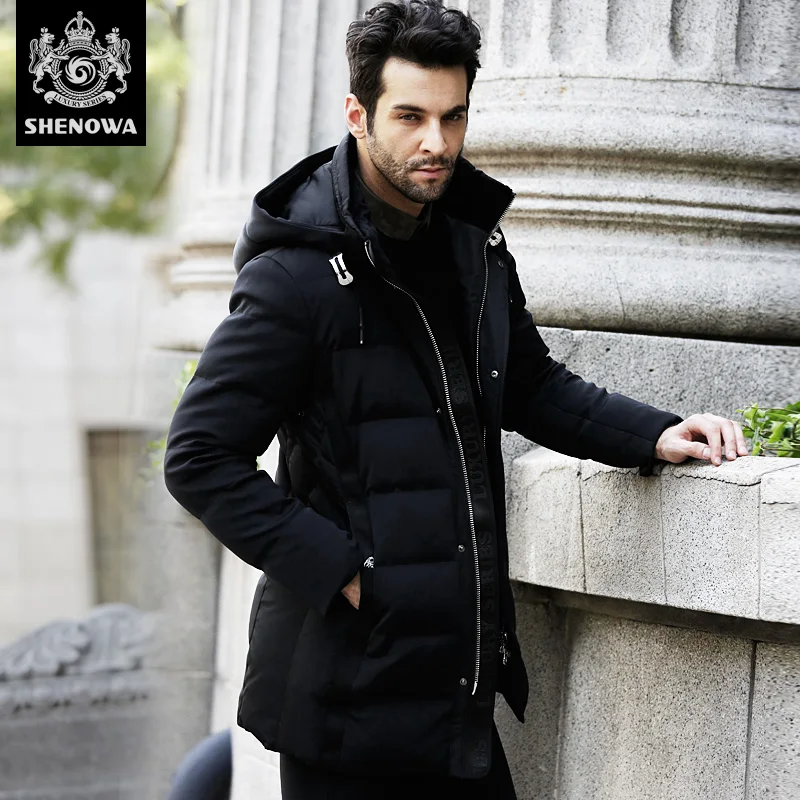 

Novatex shenowa novartis autumn and winter white duck down male thickening design short down coat male