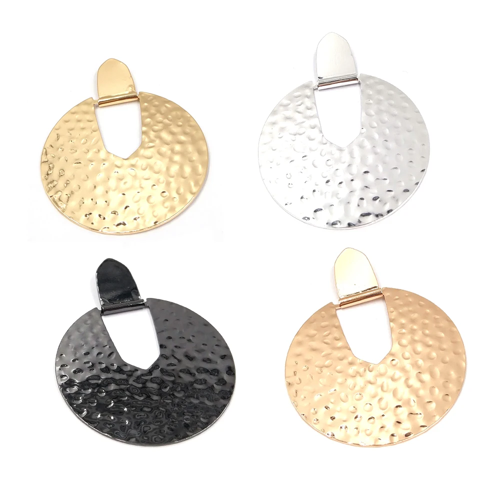 

Geometric Round Huge Harmmed Disc drop earrings for Women