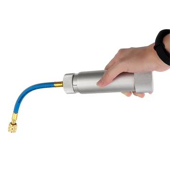 

1 Set Oil Injector Hand Turn Pump Oil Injection Auto A/C Adapter Professional R134A 2 OZ Sale
