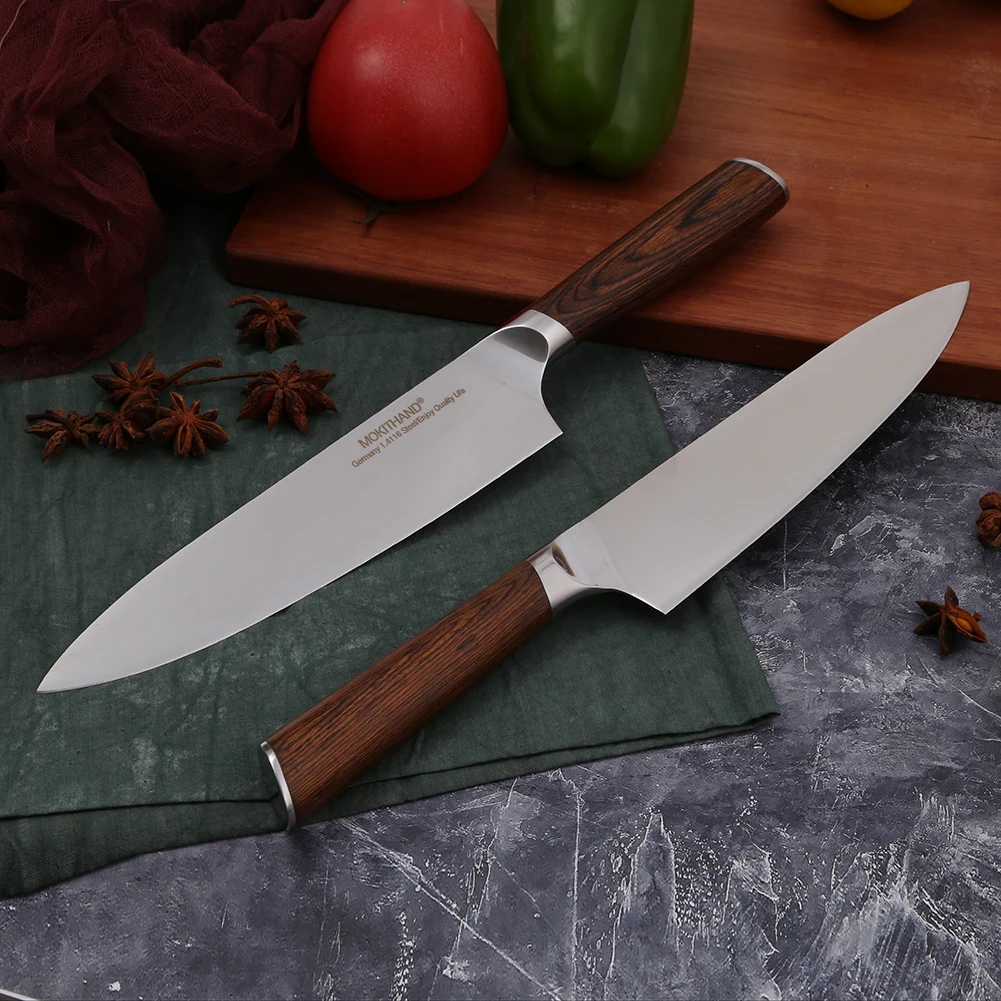 Japanese Chef Knives Set Professional Kitchen Knife Germany 1.4116 High Carbon Steel Vegetable Utility Knife for Cooking