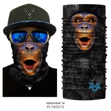 Men Women Motorcycle Outdoor Magic Headband Cat Dog Monkey Wolf Multifunction Animal Headwear Bandana Scarf Cycling Face Mask