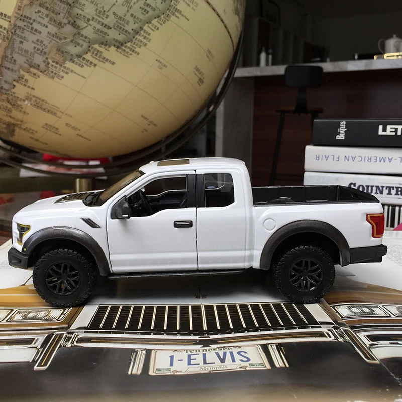 Fine Edition 1/24 специальная металлическая модель эвакуатора Ford F150 Raptor Skin Suv Настольный дисплей Коллекция Модель