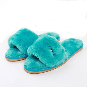 

Pop Vogue Soft Sole Home Bowknot Cotton Plush Slippers Women Indoor\ Floor Slippers Flat Shoes Fashion A166