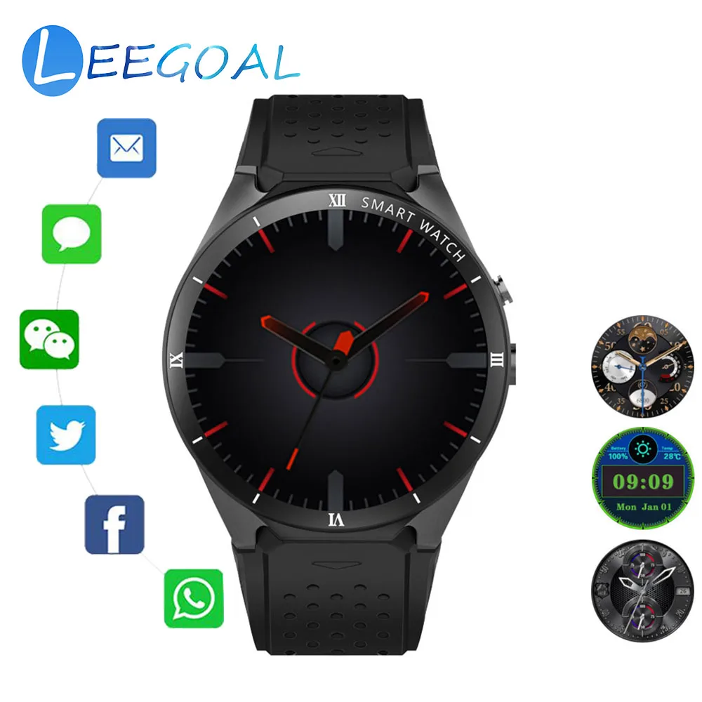  KW88 Pro smart watch 400*400 pixels WCDMA 3G Android 7.0 RAM 1GB ROM 16G support GPS 400W camera do