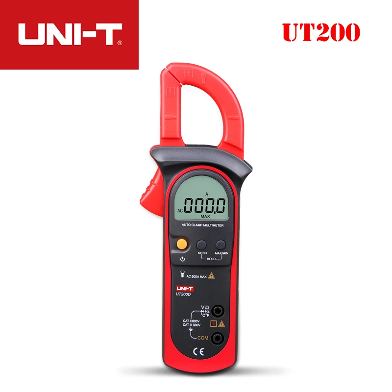 UNI-T UT200A/UT200B мин AC 2A токовый зажим AC/DC Вольт/Ом/Res метр ручной диапазон цифровой