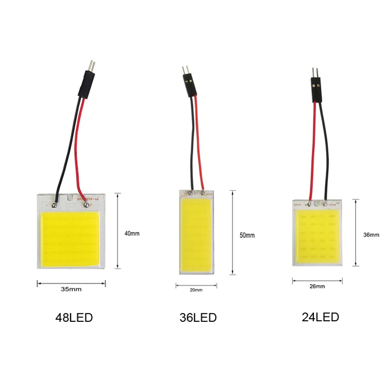 Авто COB Led Купольная лампа светильник 24 36 48 SMD Интерьер автомобиля для чтения