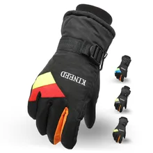 Новые зимние мужские трехслойные теплые водонепроницаемые лыжные ветрозащитные уличные перчатки лыжные перчатки для верховой езды