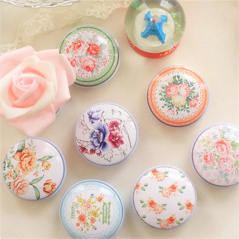 

Colorful Mini Tin Box Metal Box Sealed Jar Packing Boxes Jewelry Candy Small Storage Cans Earrings Headphones Gift Box 48pcs/lot