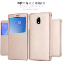 Роскошный кожаный чехол с окошком для samsung Galaxy J3 J330F/DS SM-J330F/DS J330Fn SM-J330Fn чехол для J330