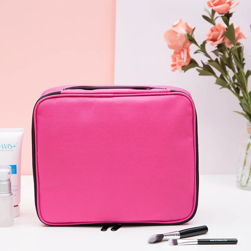 

High Quality Women Waterproof Cosmetic Bag Female Protable Brush Net Washing Toiletry kits Makeup Handbags Travel Trunk Zipper
